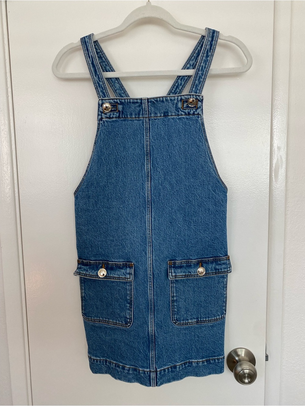 Sezane Ysea Denim Mini Dress